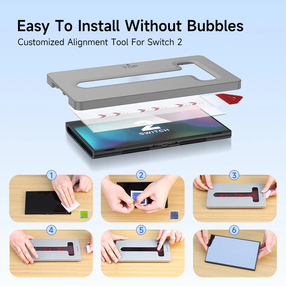 EasySMX® 4-in-1 Bundle: Carrying Bag, Screen Protector, Sticks Caps, Joy-Con Cover for Switch 2 - Image 3