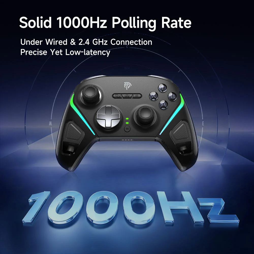 EasySMX® D10 Multiplatform Gaming Controller - Black Version: TMR Sticks, Trigger Lock and Charging Dock - Image 6