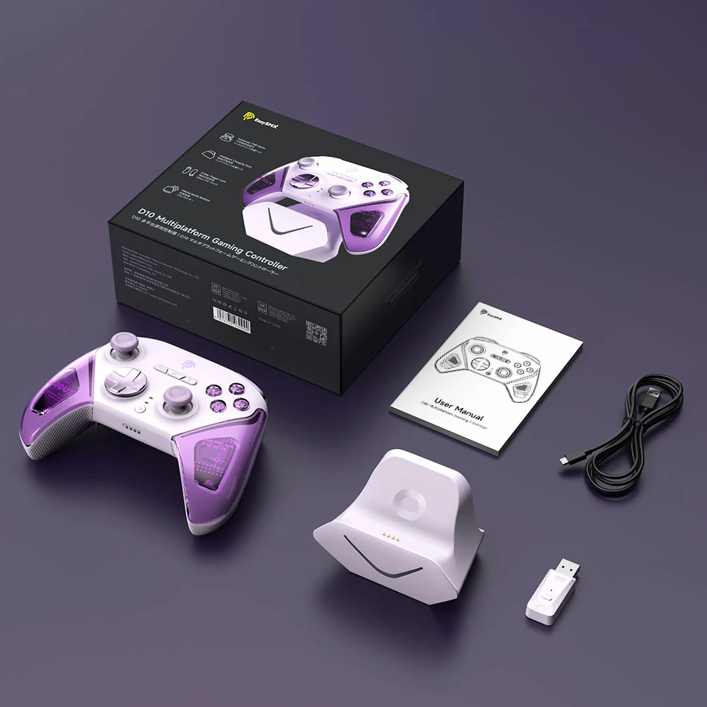 EasySMX® D10 Multiplatform Gaming Controller with TMR sticks, Trigger Lock and Charging Dock - Image 11