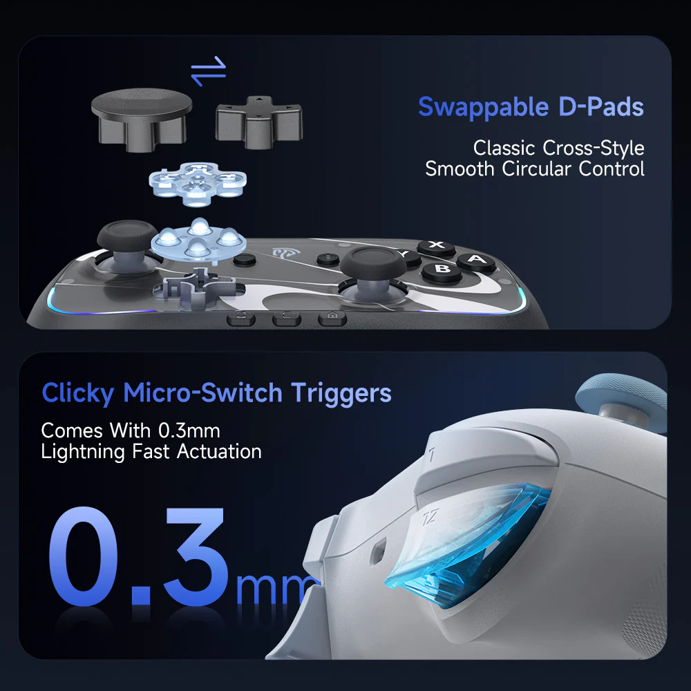 EasySMX® S10 Gaming Controller for Switch 2: Wake up, TMR Sticks, HD Rumble - Image 11