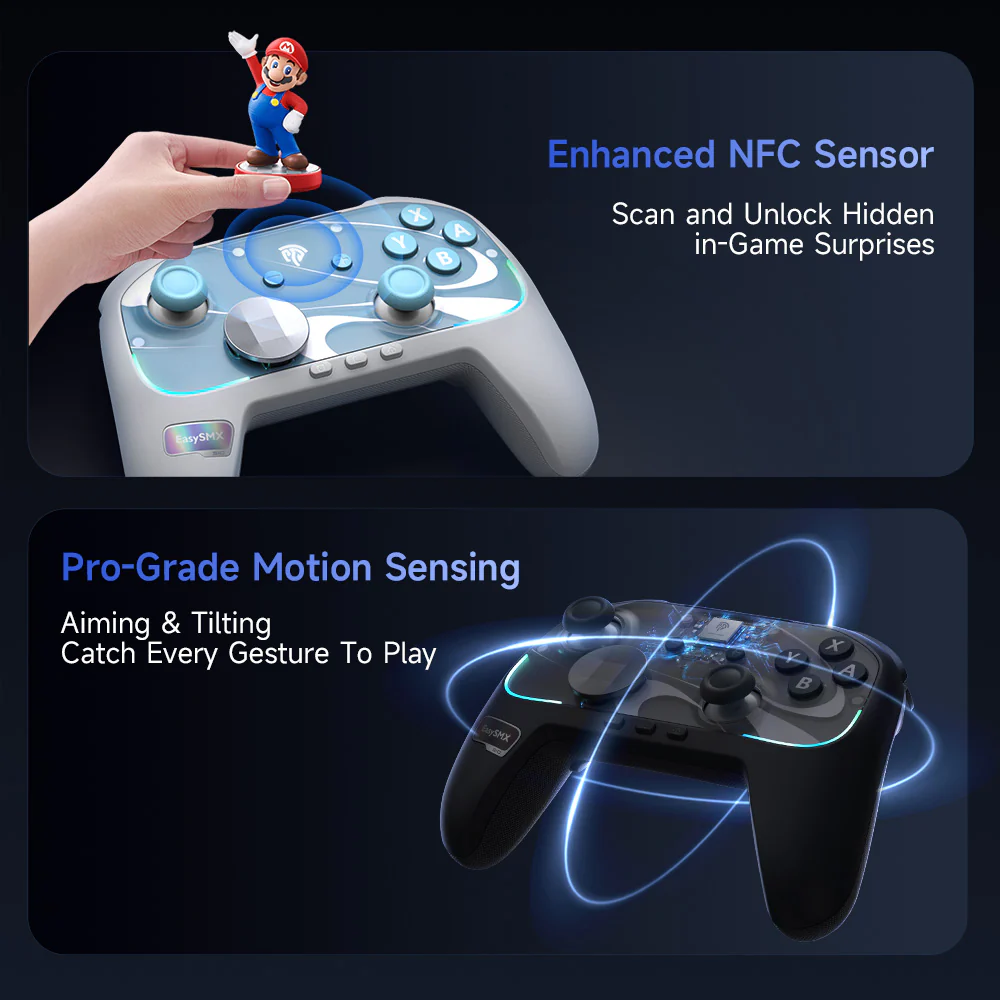 EasySMX® S10 Gaming Controller for Switch 2: Wake up, TMR Sticks, HD Rumble - Image 8