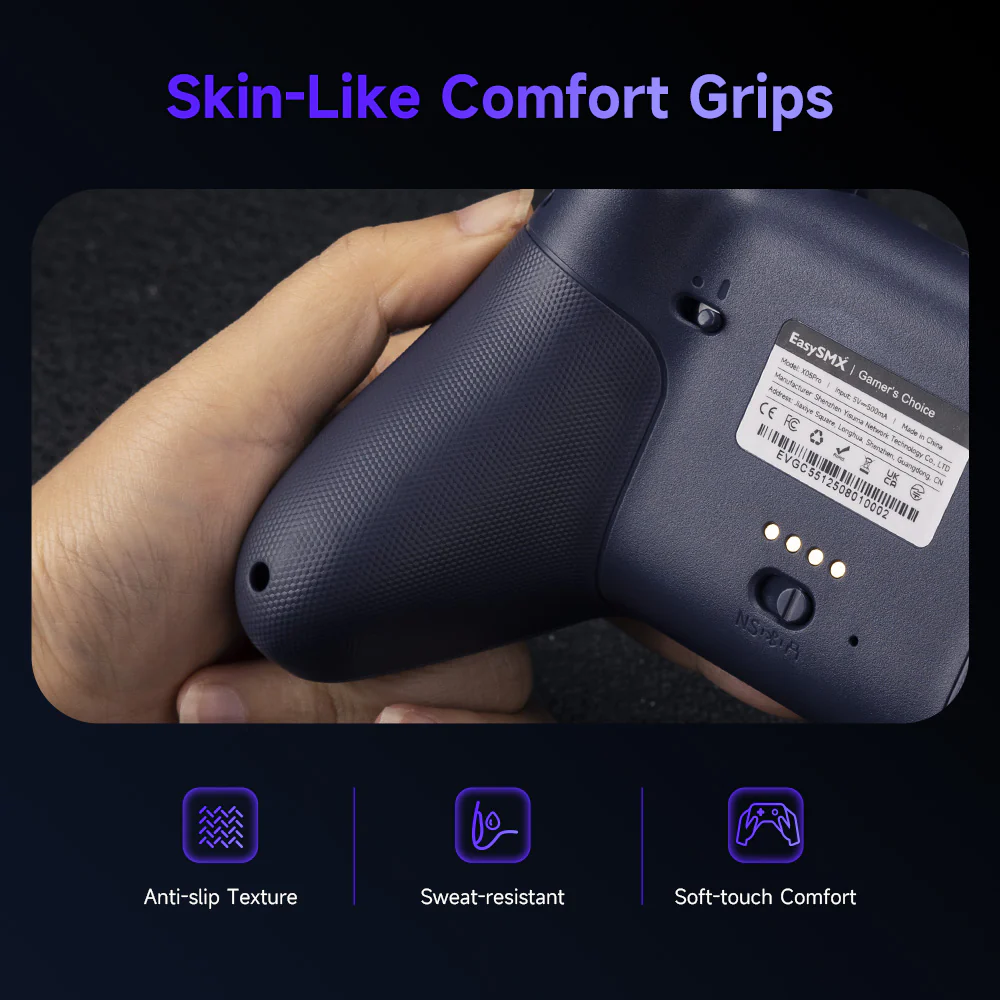 EasySMX® X05Pro Multiplatform Wireless Gaming Controller with Quiet Button - Limited Edition: Aurora Purple - Image 8