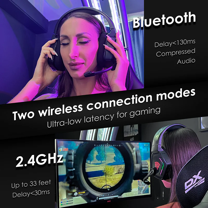 EasySMX® C07W 2.4GHz and Bluetooth Wireless Gaming Headset - Image 3