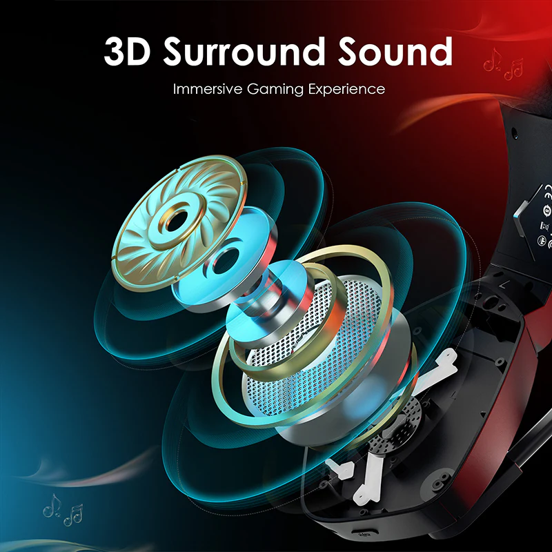 EasySMX® C07W 2.4GHz and Bluetooth Wireless Gaming Headset - Image 4